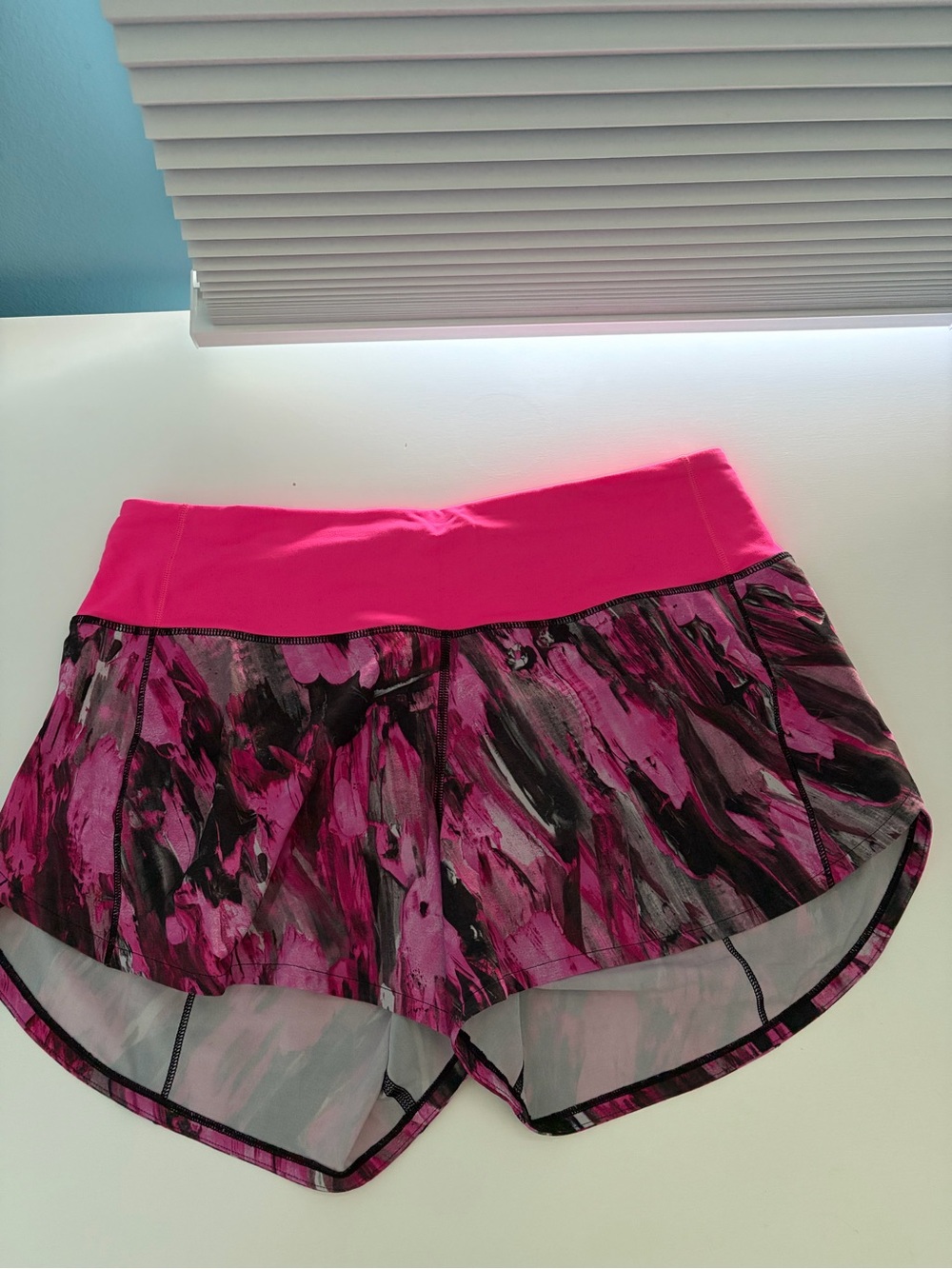 lululemon athletica Pink Abstract Print Athletic Shorts